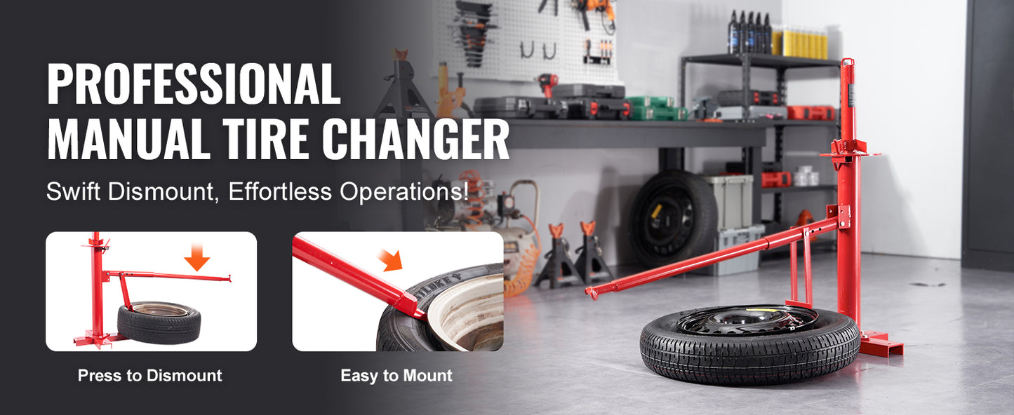 SucceBuy Portable Manual Tire Changer Bead Breaker Tool For Vehicles
