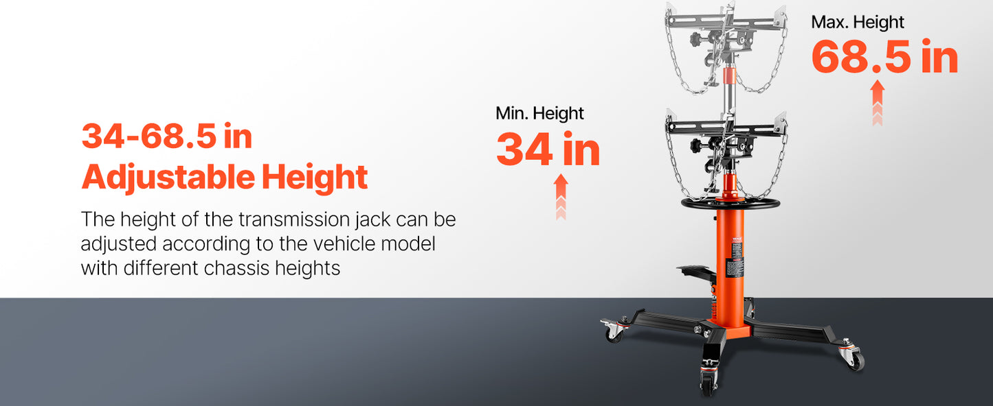 SucceBuy Transmission Jack 1322 Lbs Hydraulic Telescoping Lift