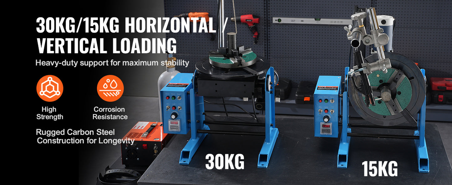 HD-30 Rotary Welding Positioner 30 kg 0-90 Degree Turntable